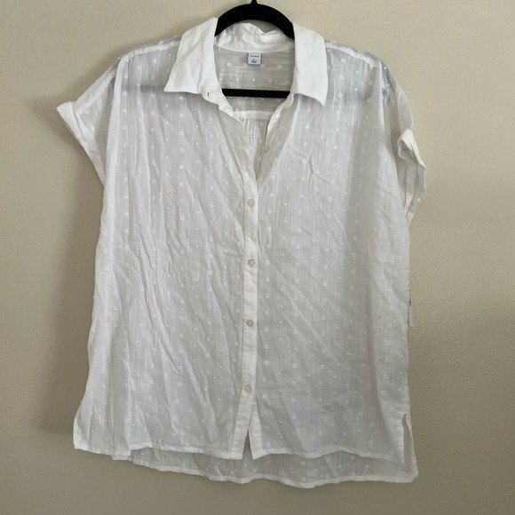 NWT | Old Navy | White Eyelet Top | Large - Picture 1 of 6